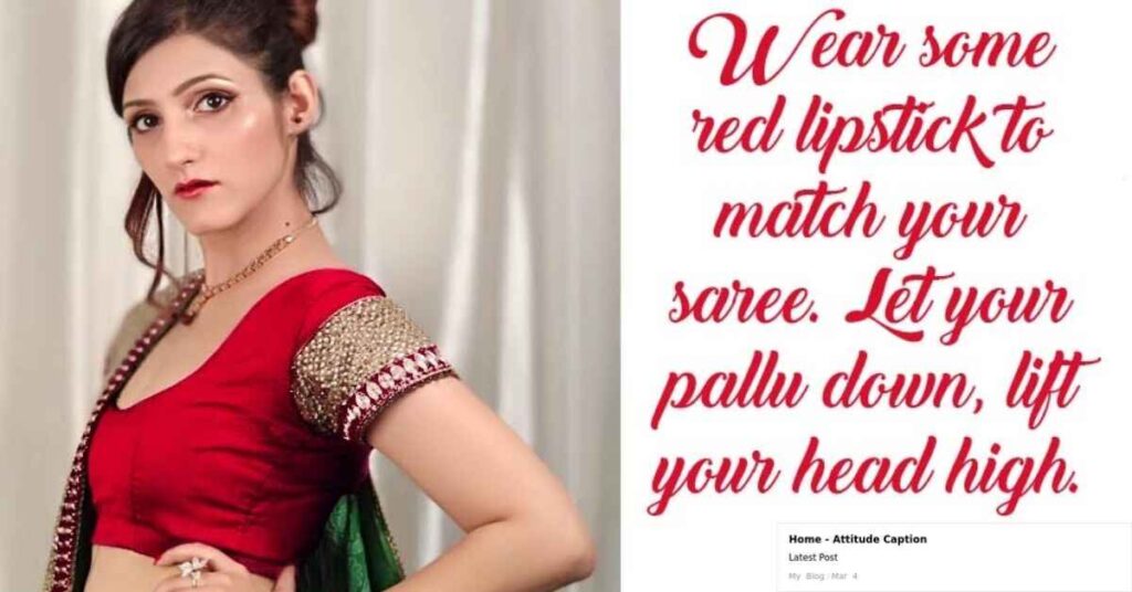 Caption About Red Saree