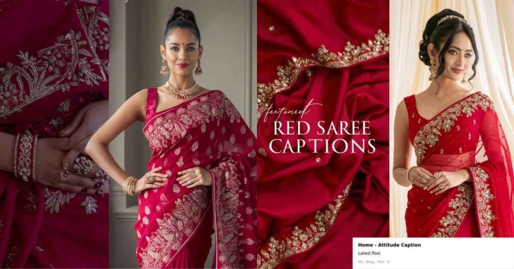 Caption About Red Saree