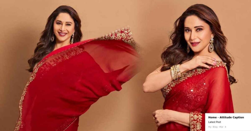 Caption About Red Saree