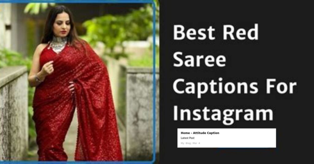 Caption About Red Saree