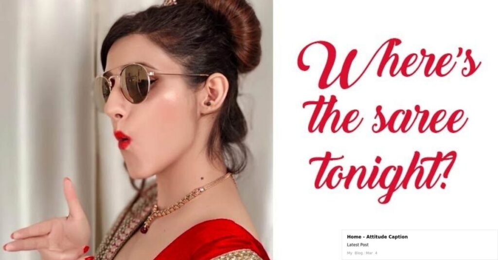 Caption About Red Saree
