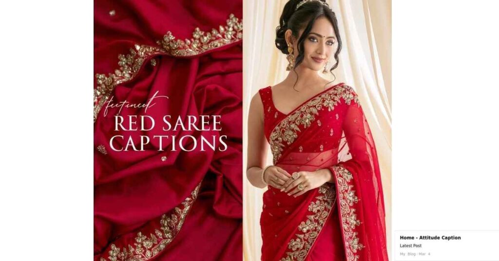Caption about Red Saree