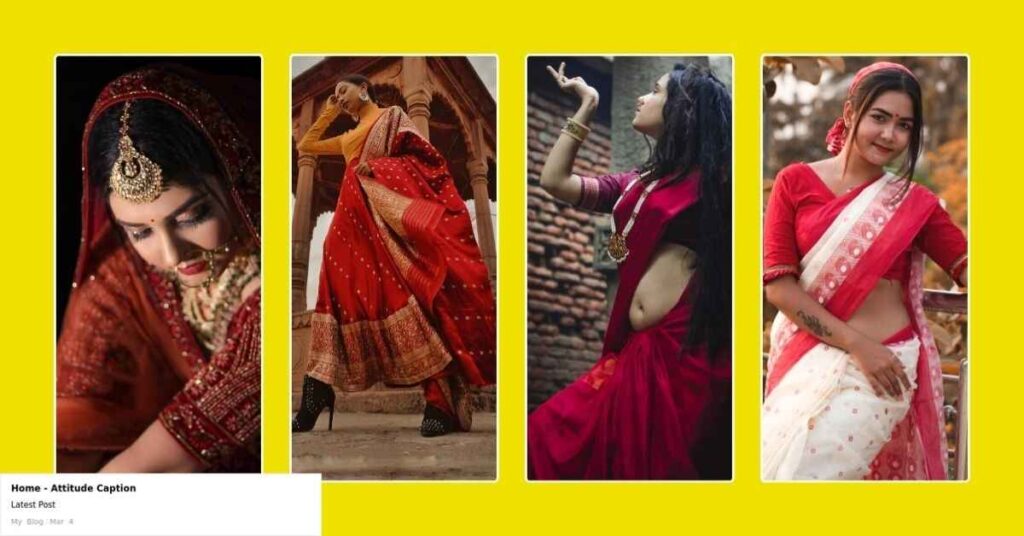 Caption about red saree
