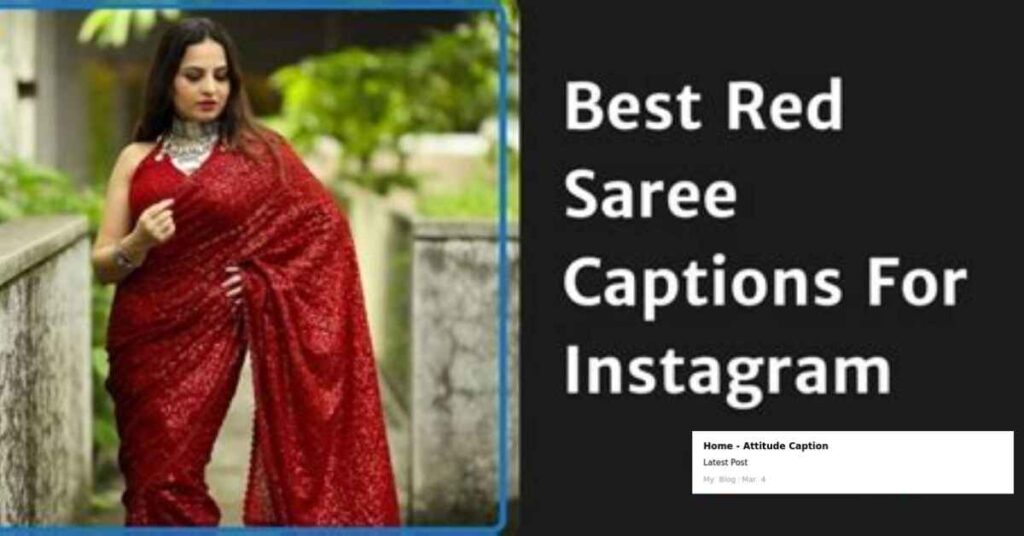 Caption about red saree
