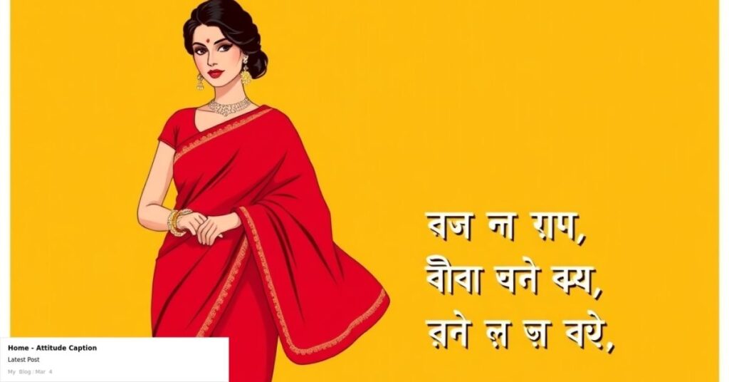 Captions About Red Saree