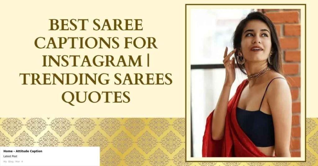 Captions About Sarees