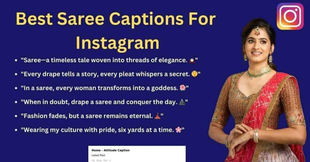 Captions About Sarees 2025