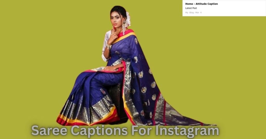 Captions about sarees 2025