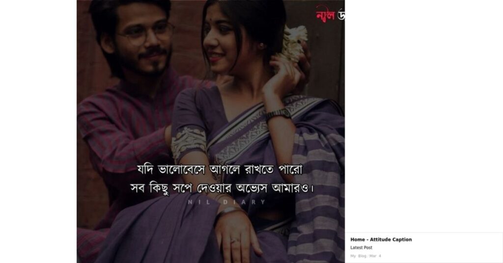 Romantic Captions About Blue saree caption in bengali