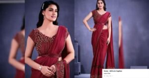 saree look caption