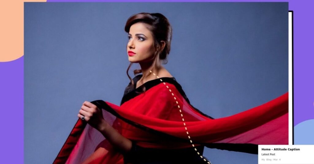 Caption About Red Saree