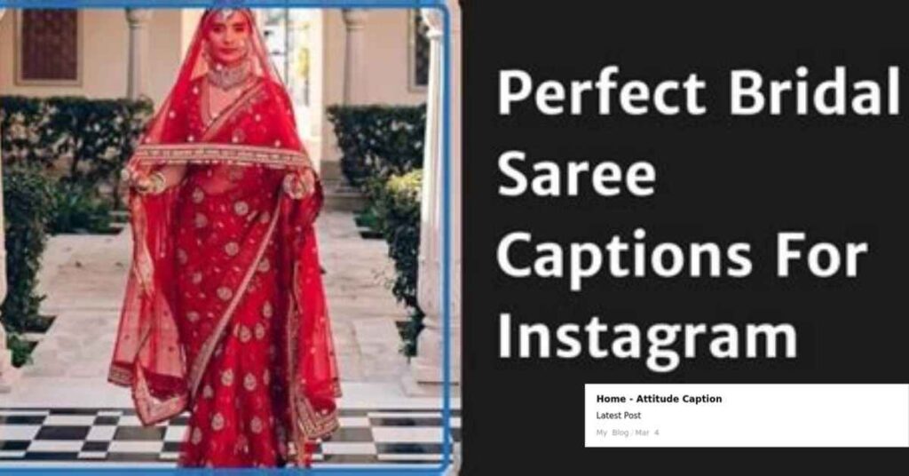 Caption About Red Saree