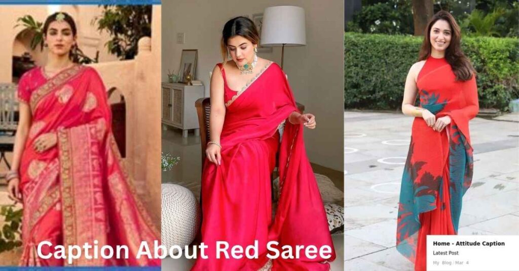 Caption About Red Saree