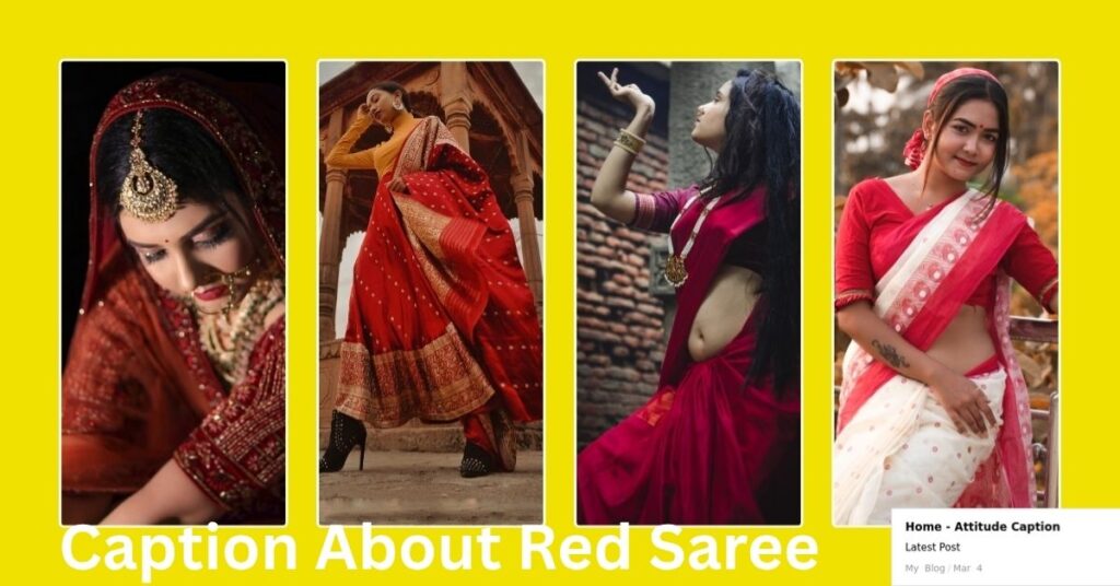 Caption About Red Saree