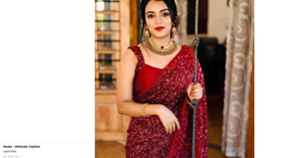 Caption About Red Saree