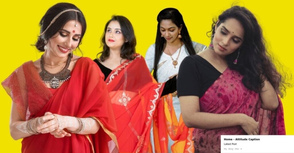 Caption About Red Saree