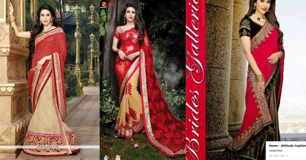 Caption About Red Saree