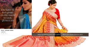 captions for saree picture