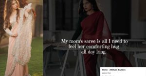 caption on saree