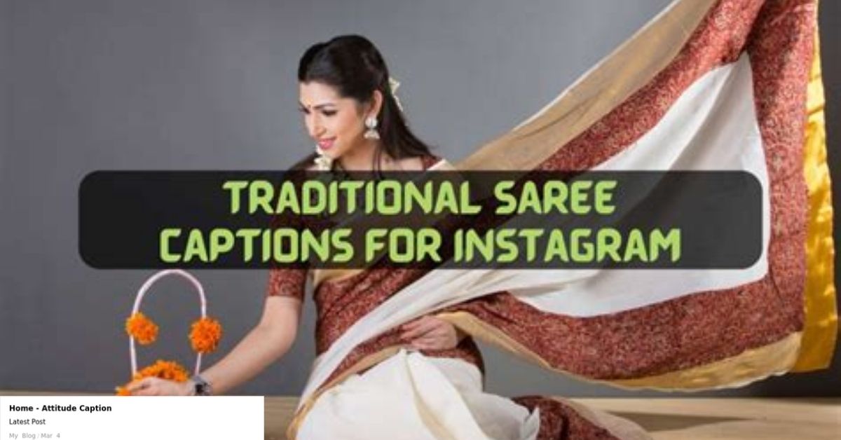 insta caption for saree