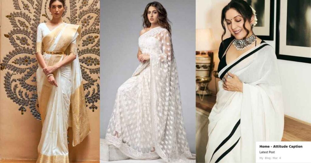 Status About White Saree