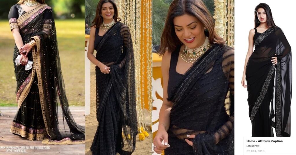 The Rhythm of Love with a Black Saree