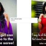 saree caption