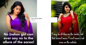 saree caption